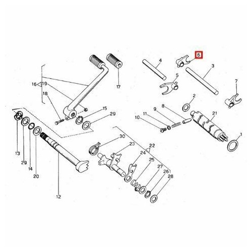 Forcella innesto 5 marcia Cagiva SST...