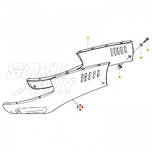 Fianco inferiore Piaggio Hexagon 125...
