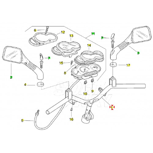 Manubrio Aprilia SR WWW - Stealth -...