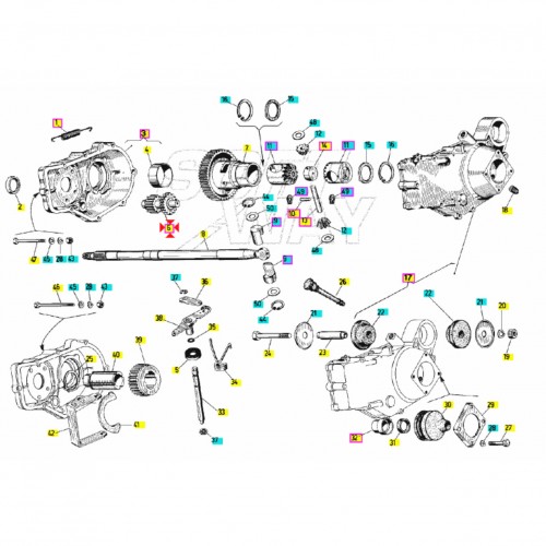 Ingranaggio retromarcia Ape 50 P TM...