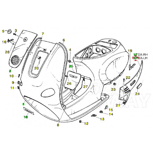 Fianchetto posteriore sinistro per...