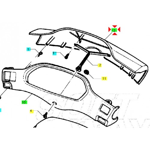 Coprimanubrio anteriore Piaggio Sfera...