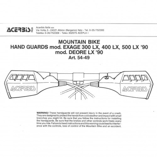 Coppia paramani mountain bike Acerbis