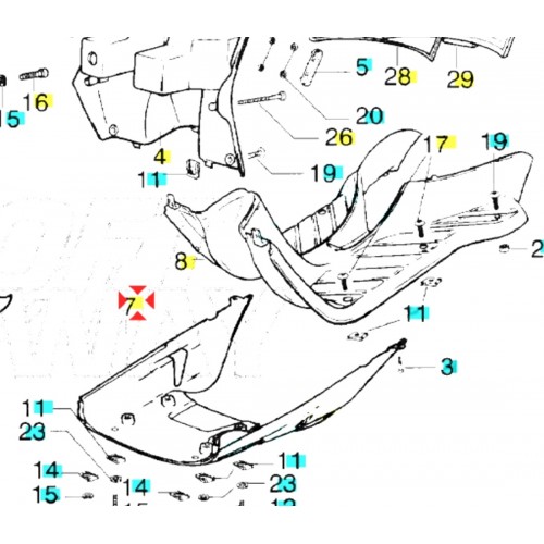 Carena inferiore Derbi Atlantis -...