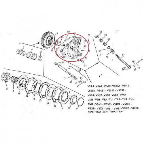 Carter coperchio frizione Piaggio...