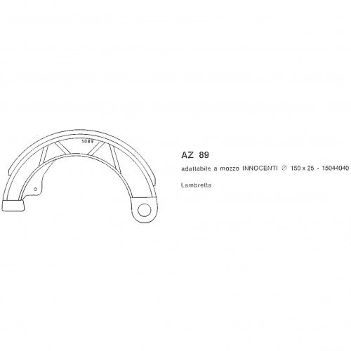 Ceppi freno AZ89 Lambretta LI 125 150...