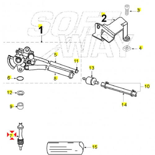 Albero pompa olio Peugeot Elyseo...