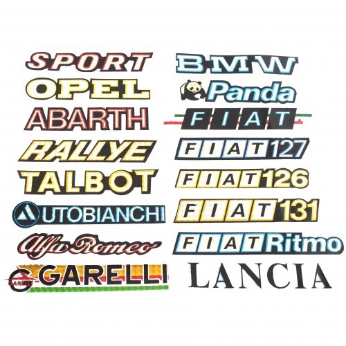 Adesivi prismati Fiat Opel Garelli BMW