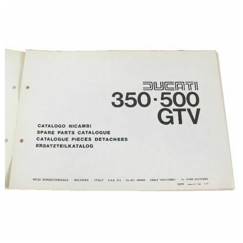 Catalogo ricambi Ducati 350 e 500 GTV