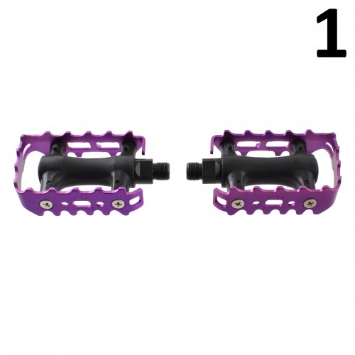 Coppia pedali ciclo MTB viola