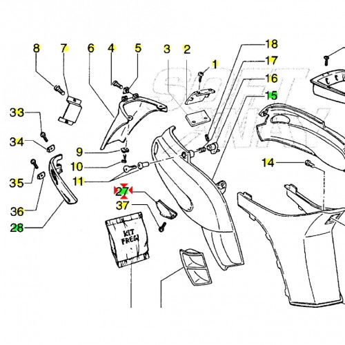 Coperchio fianchetto sotto sella...