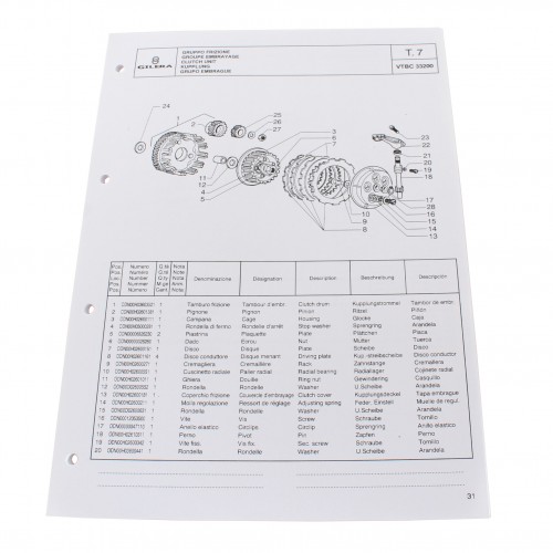Catalogo ricambi Gilera GSM