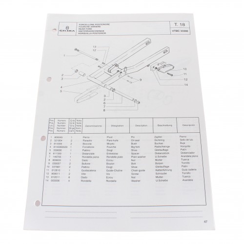 Catalogo ricambi Gilera Zulu