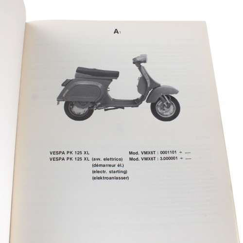 Catalogo ricambi Vespa PK 125 XL