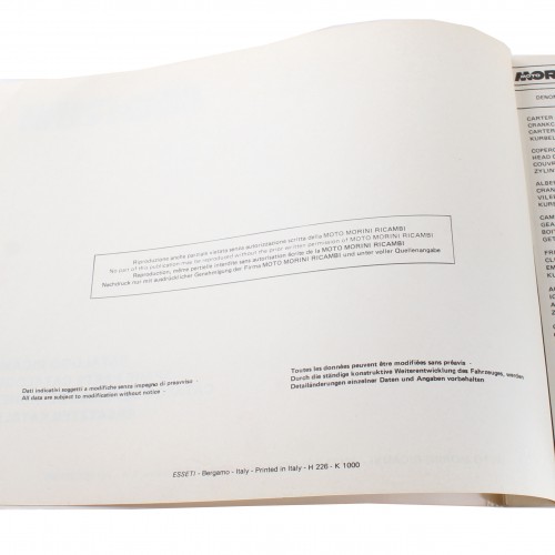 Catalogo ricambi Moto Morini 2C