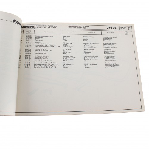Catalogo ricambi Moto Morini 2C