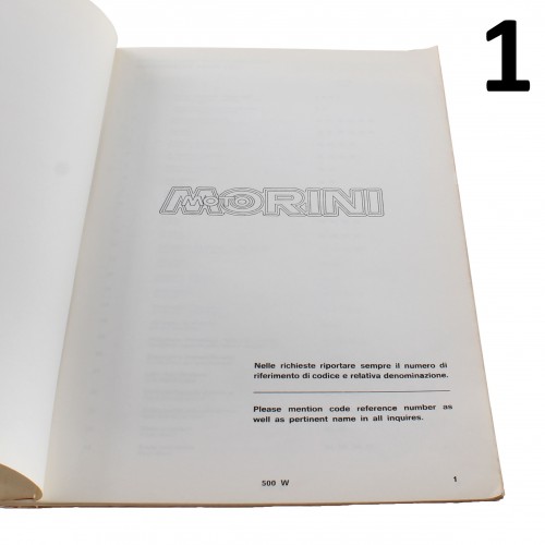 Catalogo ricambi Moto Morini 500 W 5V