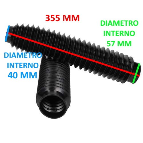 Coppia soffietti forcella neri da 40...