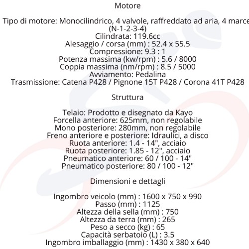 Pit Bike Kayo TD125 14/12"