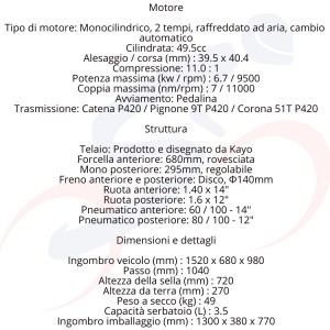 Pit Bike Kayo KT50 14/12"... 2
