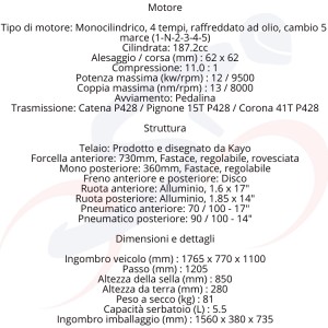 Pit Bike Kayo TT190-R 17/14" 2