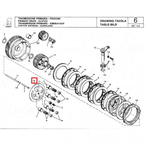 Piatto spingidisco frizione Cagiva...