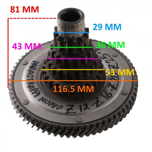 Albero primario 12 16 20 25 67 denti...