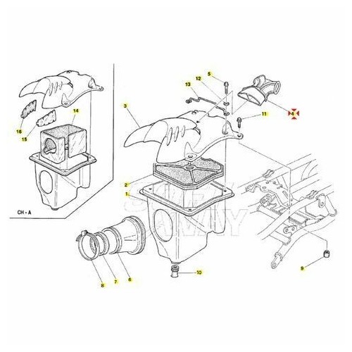 Gomma presa aria Cagiva Mito Planet...