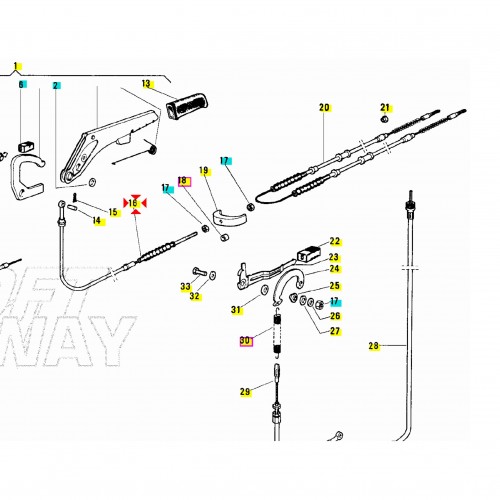 Cavo anteriore freno a mano Ape TM