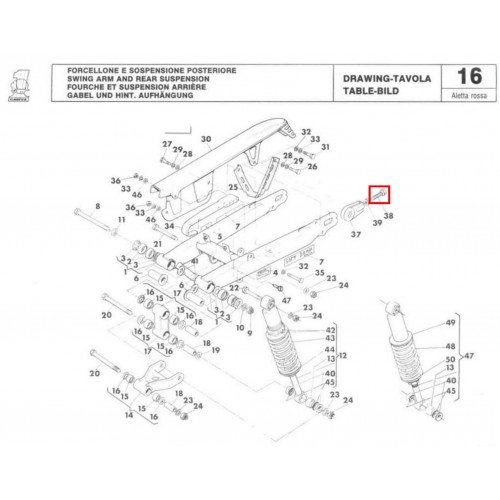 Vite regolazione tendicatena Cagiva...