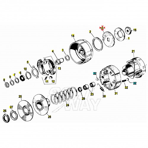 Rondella mozzo frizione Piaggio Ciao...