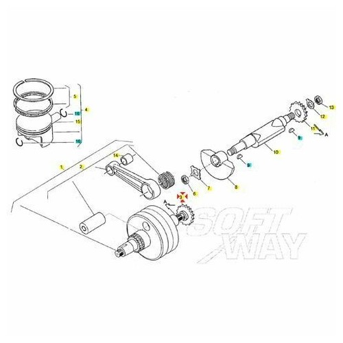Ingranaggio conduttore Husqvarna TE...