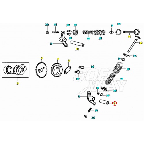 Perno bilanciere valvole aspirazione...