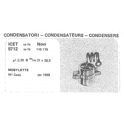 Condensatore Icet 5712 Mobylette M1 Cady
