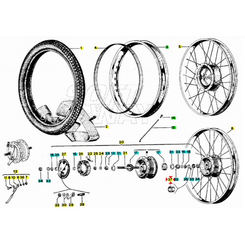 Distanziale mozzo ruota anteriore...