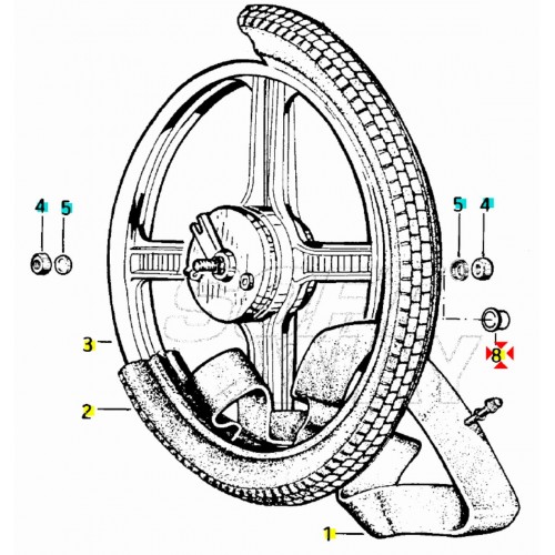 Distanziale mozzo ruota anteriore...