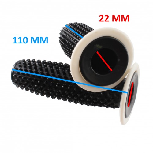 Coppia manopole in gomma nere...