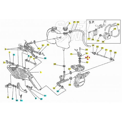 O-Ring termostato Cagiva Mito Planet...