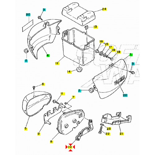 Staffa pannello filtro aria Yamaha XV...