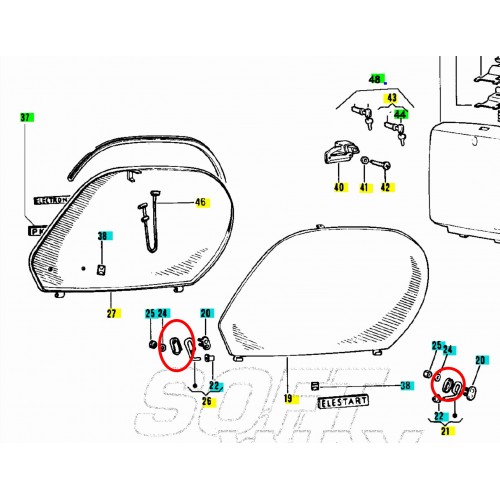 Piastra sportello laterale Vespa PK...