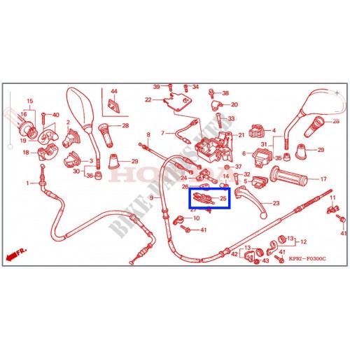 Braccio blocco freno posteriore Honda...