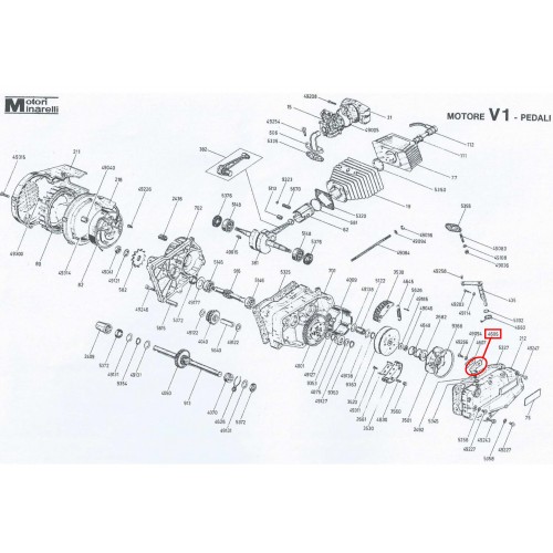 Balestrino inferiore Minarelli V1 pedali