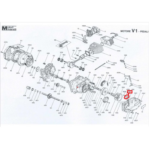 Balestrino superiore Minarelli V1 pedali