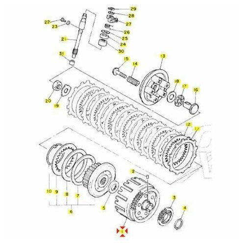 Campana e mozzo frizione Yamaha XJ...