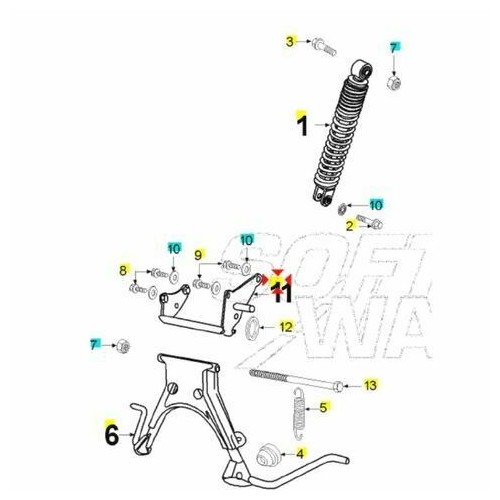 Staffa supporto cavalletto Peugeot...
