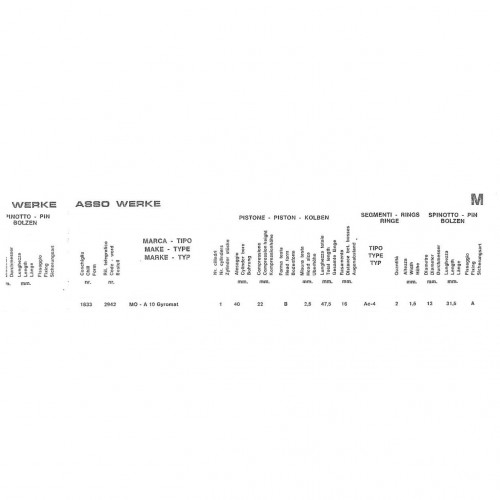 Pistone per Franco Morini Gyromat...