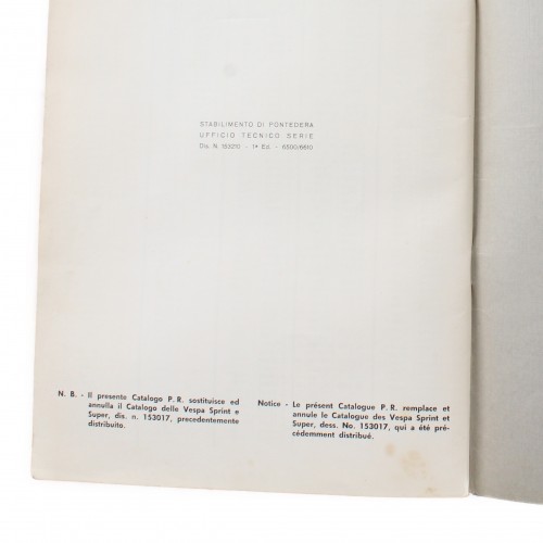 Catalogo ricambi Vespa Sprint GT...