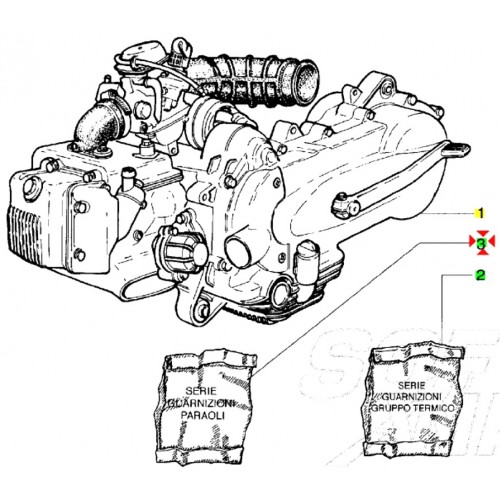 Serie guarnizioni motore Piaggio...