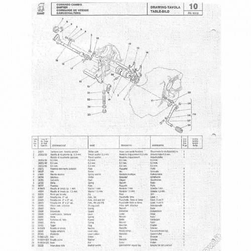Albero selettore cambio Cagiva Ala...