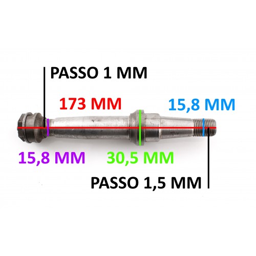 Perno mozzo laterale ruota carretto